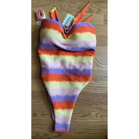 Luli Fama Bathing Suit Swimsuit Miami So.  Beach Bandeau OnePiece MEDIUM NWT - Picture 1 of 12